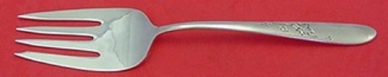Reed and Barton Autumn Leaves Sterling Silver Cold Meat Fork 8.25" (1 of 2)