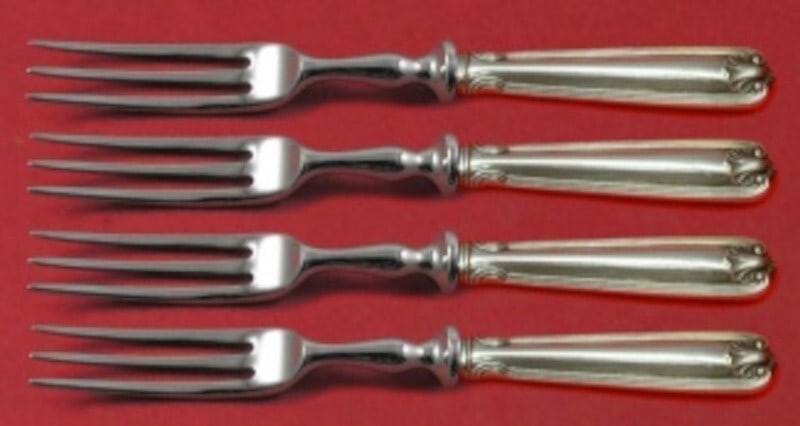 Towle Benjamin Franklin Sterling Silver Fruit Fork Set 4pc 6 Inch Custom (1 of 2)