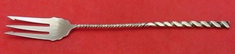 Whiting Sterling Silver Square Twist #5 Cocktail Fork 5 7/8" Barbed: Whiting Sterling Silver Square Twist #5 Cocktail Fork 5 7/8" Barbed This exquisite Square Twist #5 cocktail fork is crafted from high-quality sterling silver by the renowned manufacturer Whiting. With