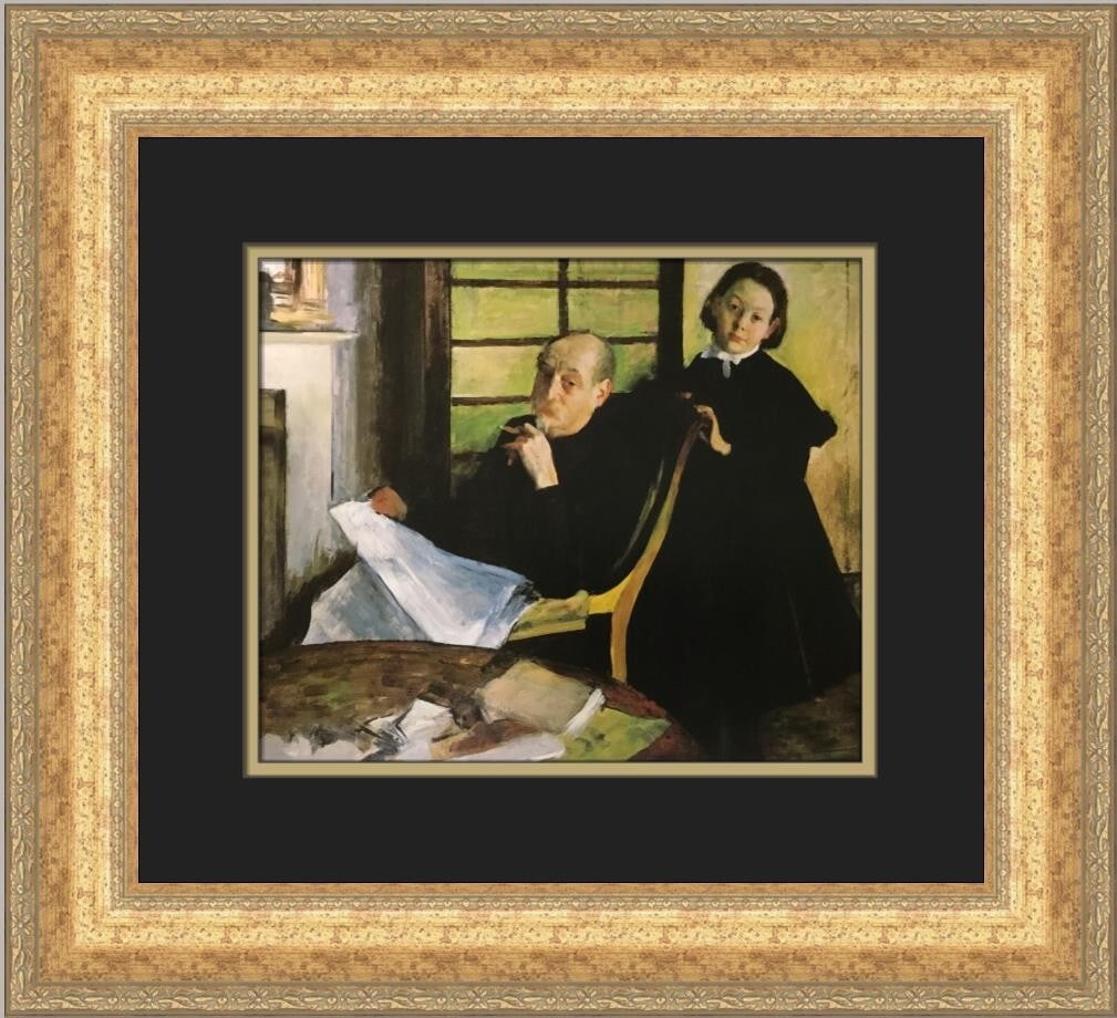 Edgar Degas Portrait of Henri and Lucy Custom Framed Print 1977 (1 of 2)