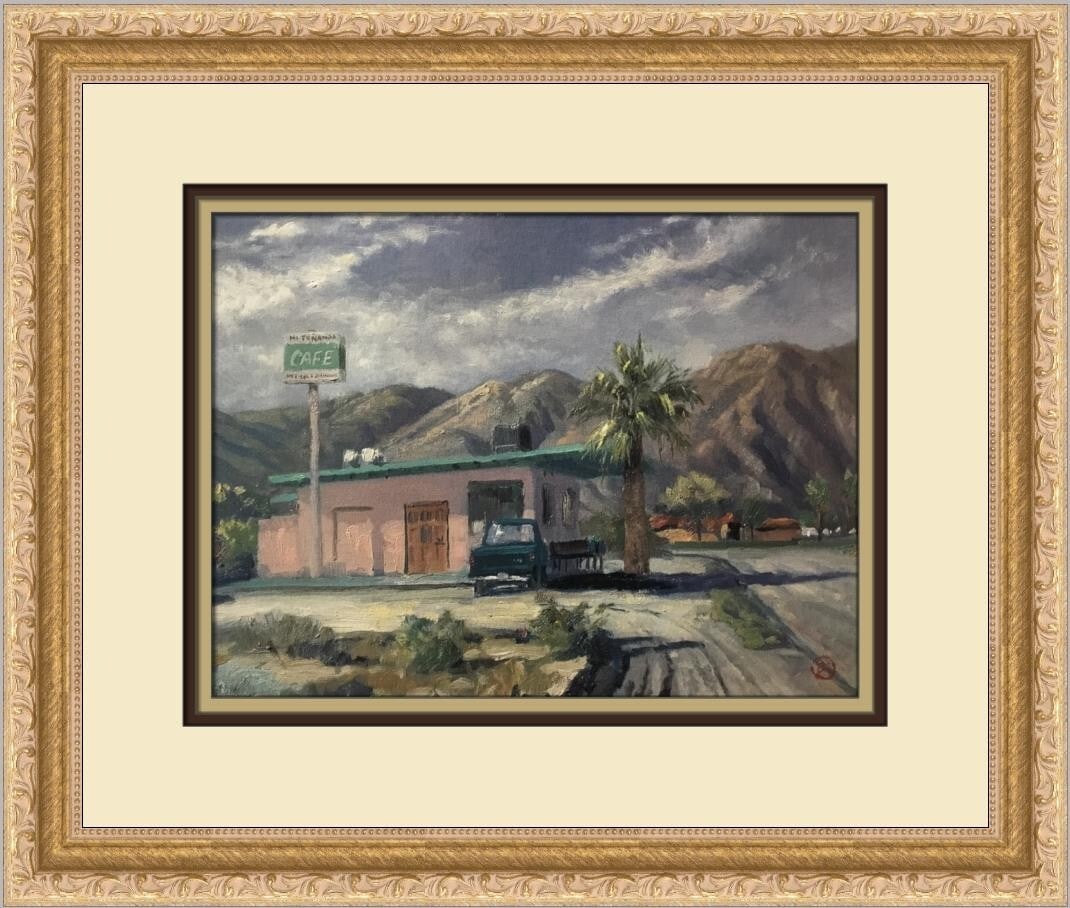 Thomas Kinkade Desert Cafe Framed Print Americana Art 2002 13 x 16 (1 of 2)