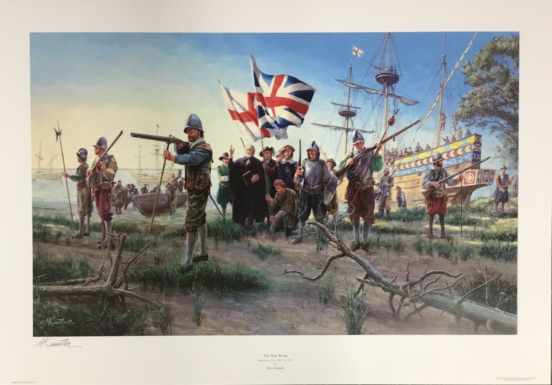 Mort Kunstler The New World AP Signed Numbered Print Limited Edition: Mort Kunstler The New World AP Signed Numbered Print Limited Edition This exquisite limited edition print titled "The New World" by Mort Kunstler captures a significant moment in history with stunning