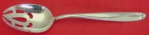 Reed & Barton Silver Sculpture Sterling Silver Slotted Spoon 8 5/8" (1 of 2)