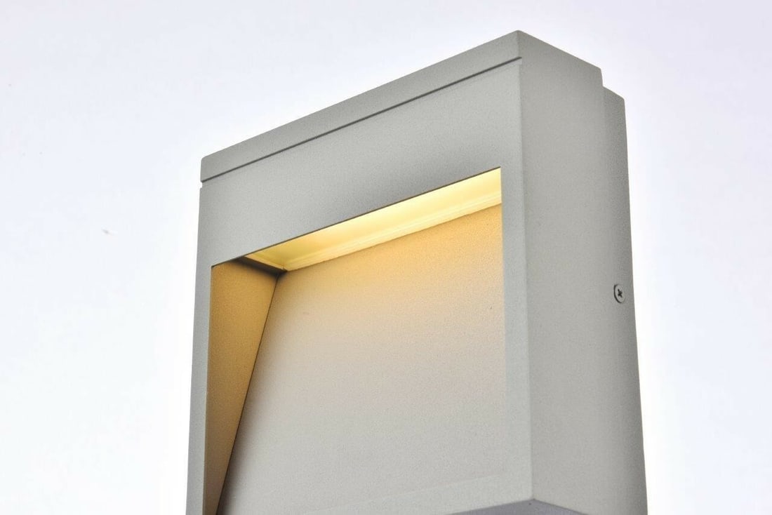 Living District Raine Silver LED Outdoor Wall Sconce for Porch or Patio (1 of 7)