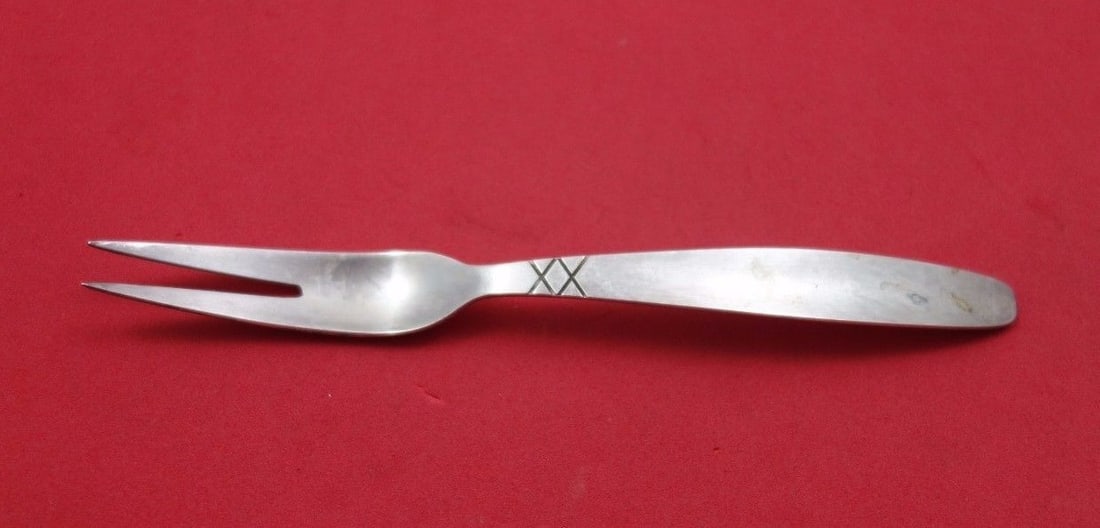 Allan Adler Sterling Silver Hors d'Oeuvre Fork 5.75 Inch Classic Design (1 of 1)