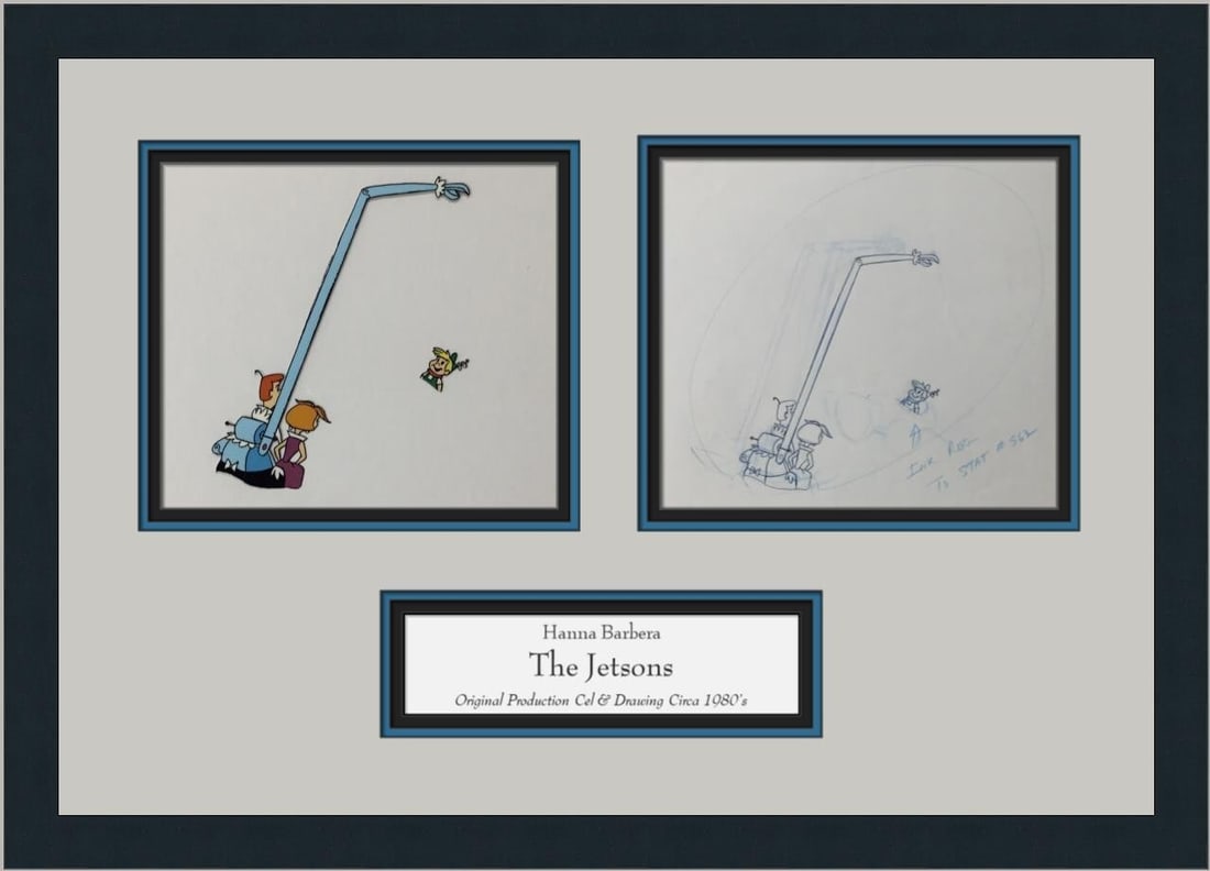The Jetsons Hand Painted Production Cel Custom Framed 1980s (1 of 4)