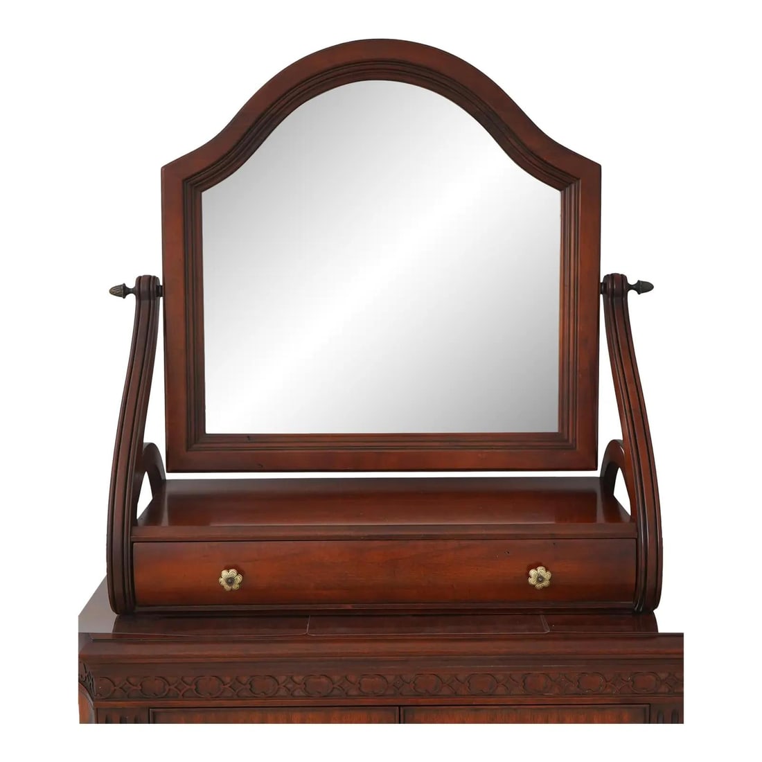 Ethan Allen British Classics Mahogany Shaving Vanity Mirror with Brass Hardware (1 of 10)