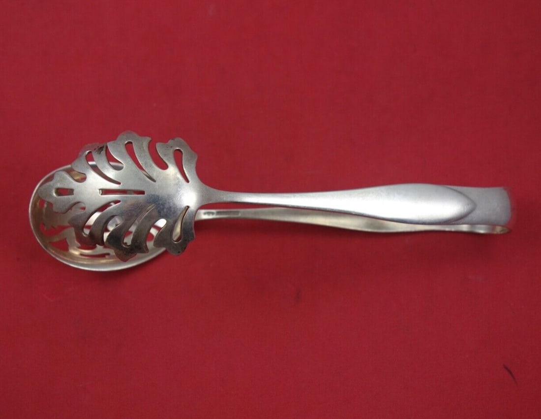 Wallace John Adams Sterling Silver Ice Tong 6 3/8 Inch (1 of 2)