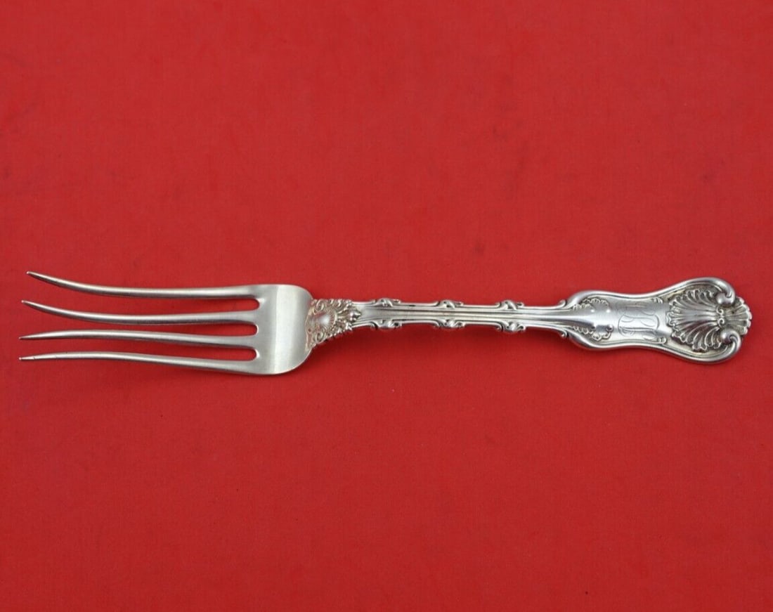 Whiting Imperial Queen Sterling Silver Baked Potato Fork 7 5/8": Whiting Imperial Queen Sterling Silver Baked Potato Fork 7 5/8" This exquisite serving fork, known as the Baked Potato Fork, is crafted from sterling silver and features the elegant Imperial Queen pat