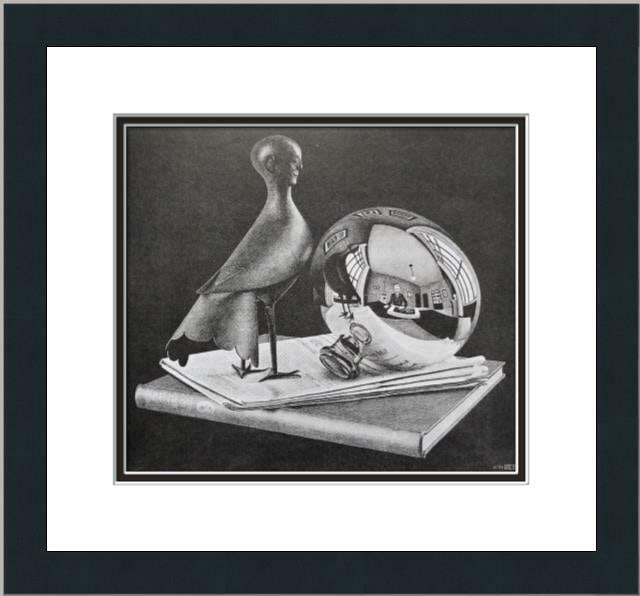 M.C. Escher Still Life Reflecting Globe Framed Art Print Surrealism (1 of 2)