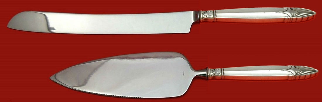 Empress International Sterling Silver Wedding Cake Set 2pc (1 of 1)