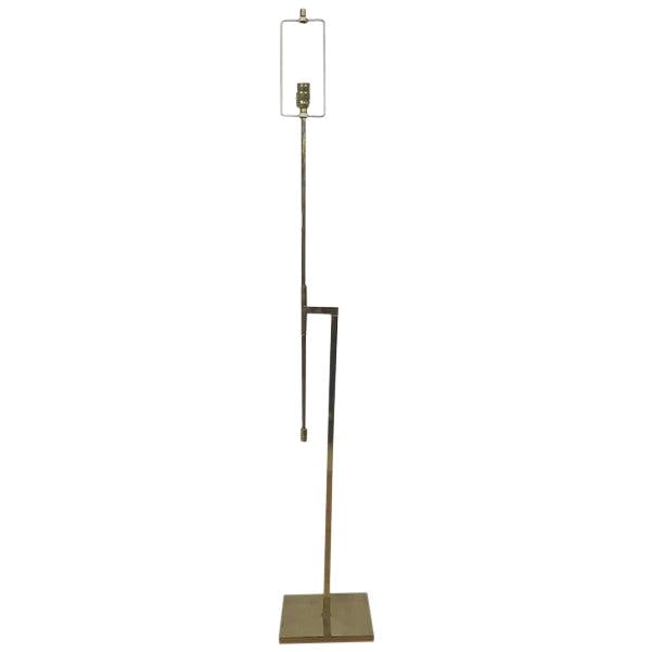 Mid Century Laurel Brass Adjustable Floor Lamp 1960s (1 of 8)