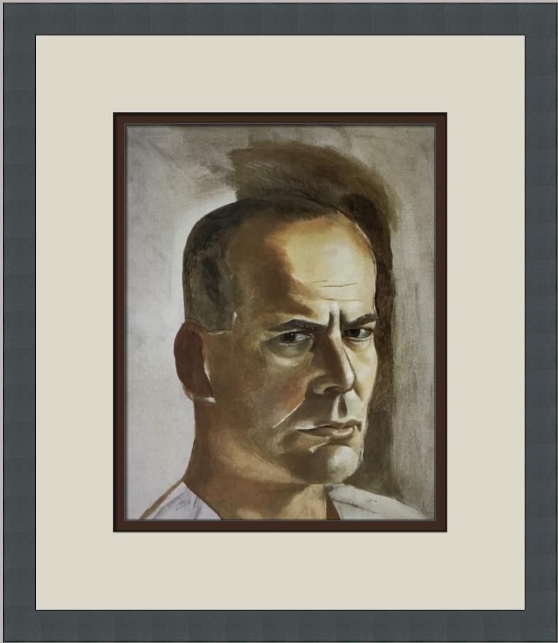 Lucian Freud Lincoln Kirstein Custom Framed Open Edition Print 2003 (1 of 2)