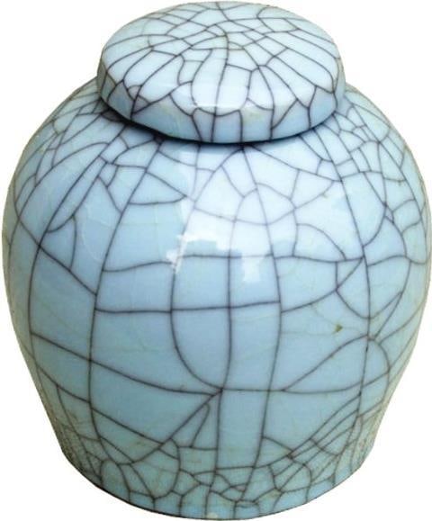 Handmade 9 Inch Celadon Ming Style Lidded Jar (1 of 1)