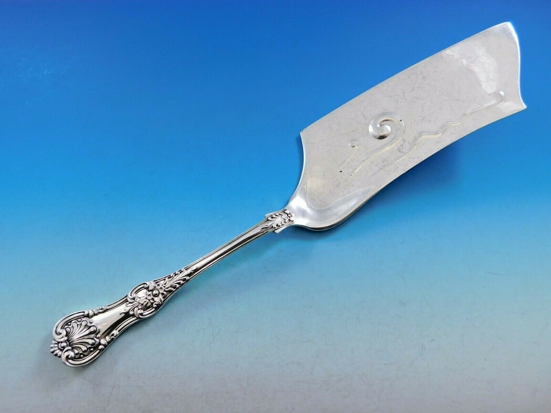 Tiffany & Co English King Sterling Silver 12 Ice Cream Slice Hatchet Blade: Tiffany & Co English King Sterling Silver 12 Ice Cream Slice Hatchet Blade Discover the elegance of the English King ice cream slice by Tiffany & Co., a remarkable piece crafted from sterling silver.