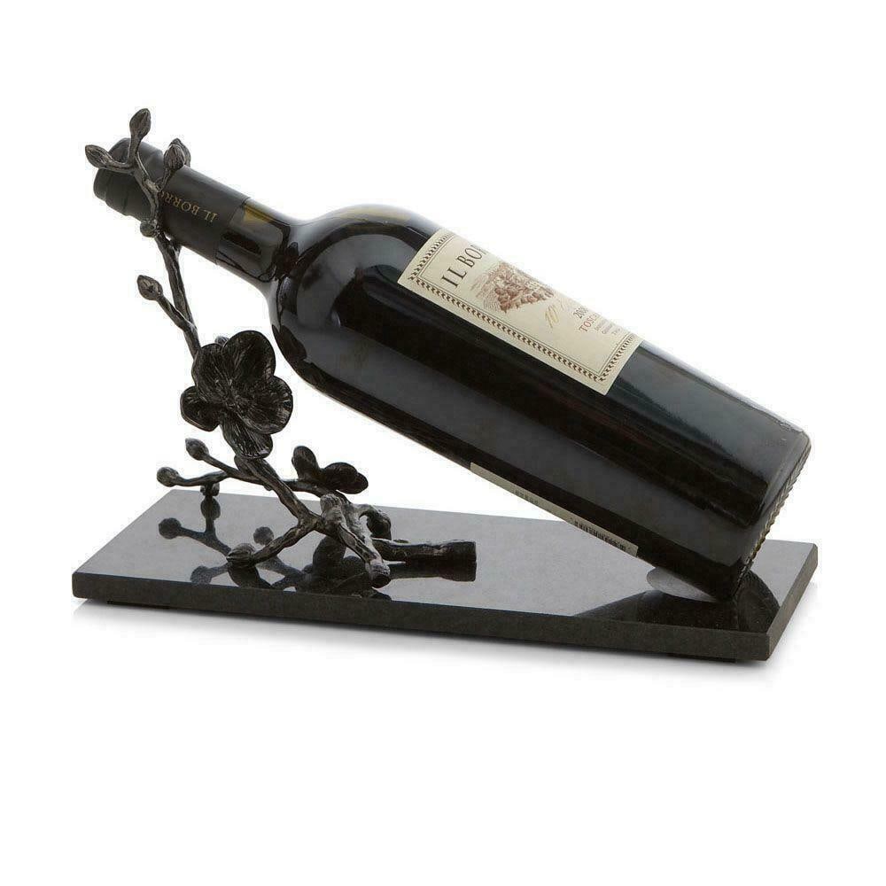 Michael Aram Black Orchid Granite Wine Bottle Caddy 110843: Michael Aram Black Orchid Granite Wine Bottle Caddy 110843 Introducing the Michael Aram Black Orchid Granite Wine Bottle Caddy Rest, an exquisite addition to your dining experience. This stunning bott