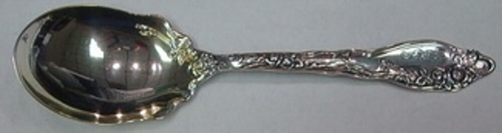 International Sterling Silver Mille Fleurs Sugar Spoon Gold Washed 6.25" (1 of 2)