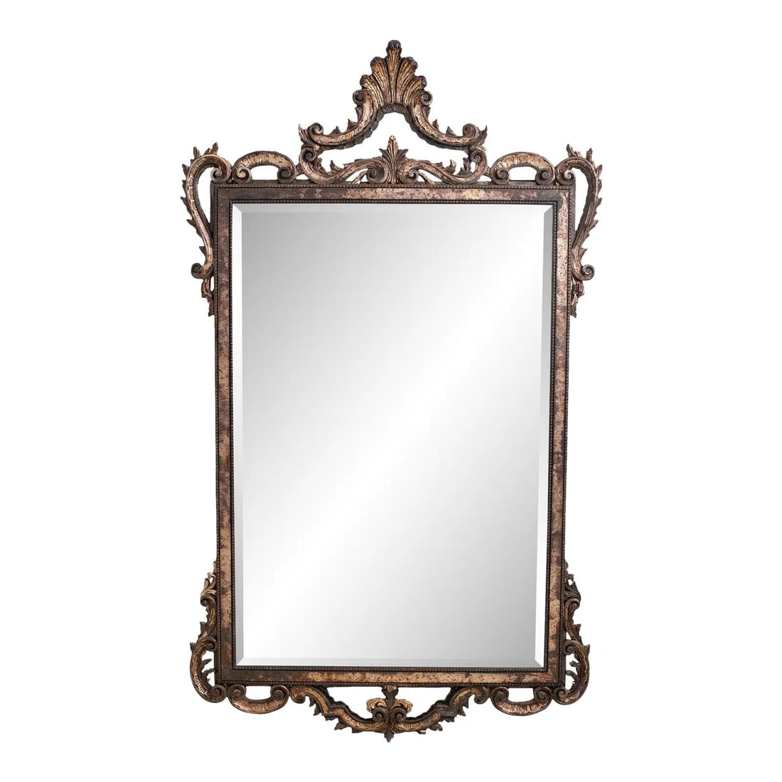 Ornate Italian Mirror With Bronze Patina Finish By Labarge 43w x 74h (1 of 10)