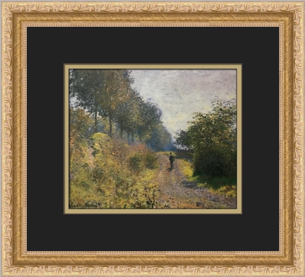 Claude Monet The Sheltered Path Custom Framed Art Print 14x13 (1 of 2)
