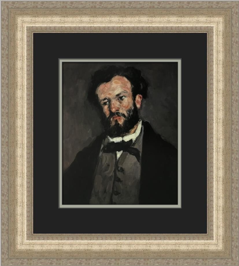 Cezanne Portrait of Anthony Valabregue Custom Framed Art Print: Cezanne Portrait of Anthony Valabregue Custom Framed Art Print Enhance your art collection with this custom framed print of Paul Cezanne's "Portrait of Anthony Valabregue." This piece reflects the art