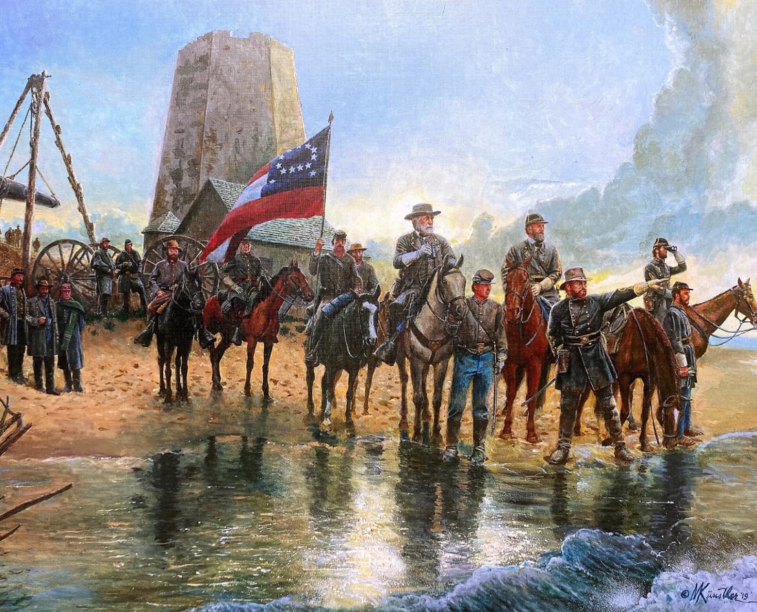 Mort Kunstler Lee at St. Simons Island Framed Print 15 x 18 (1 of 1)