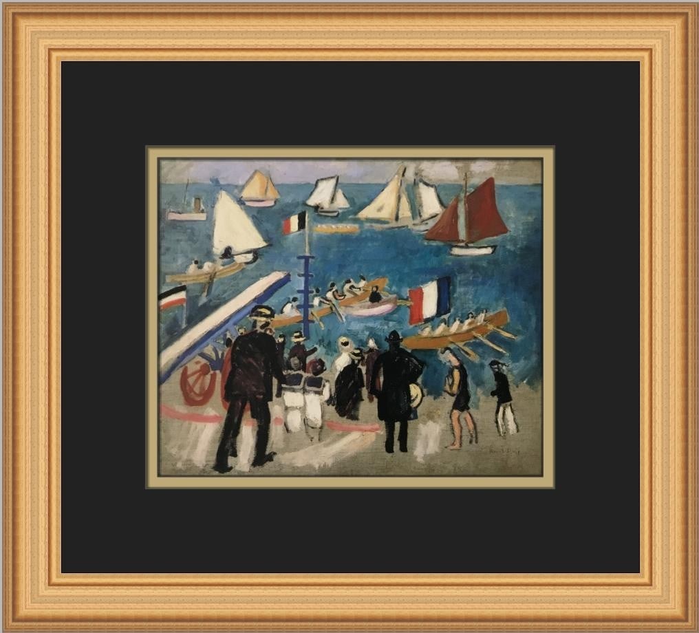 Framed Offset Print of The Regattas by Raoul Dufy 11 x 13 Inch (1 of 2)