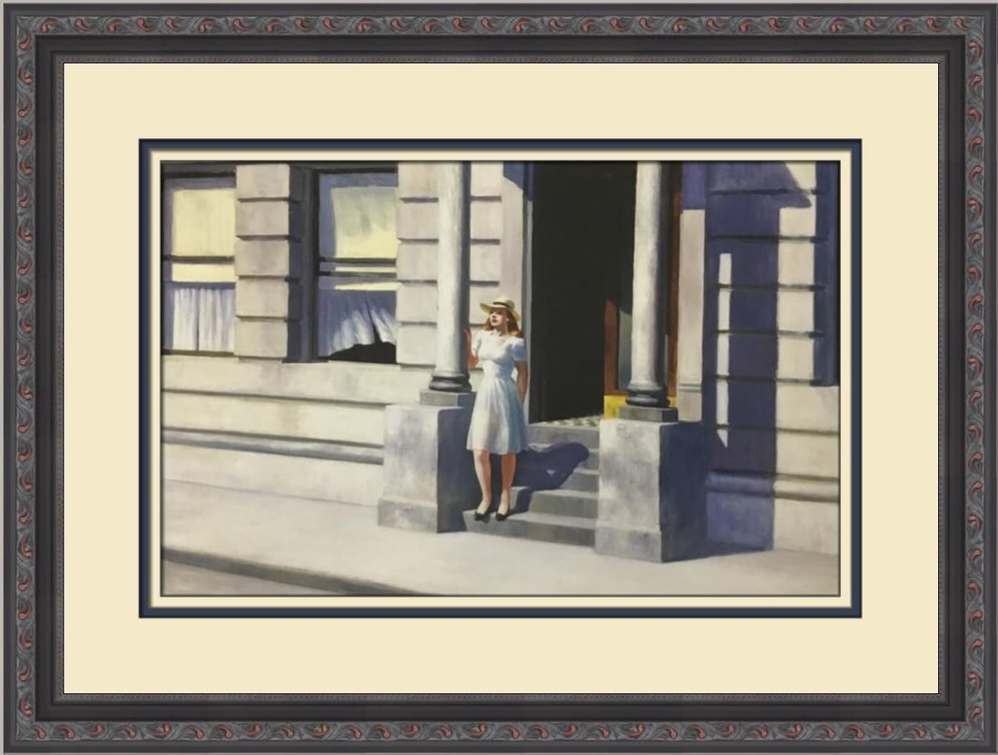 Edward Hopper Summertime Custom Framed Art Print 15 x 20 (1 of 2)