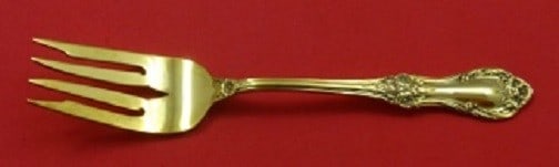 International Silver Wild Rose Vermeil Salad Fork 6 Inch Flatware (1 of 2)