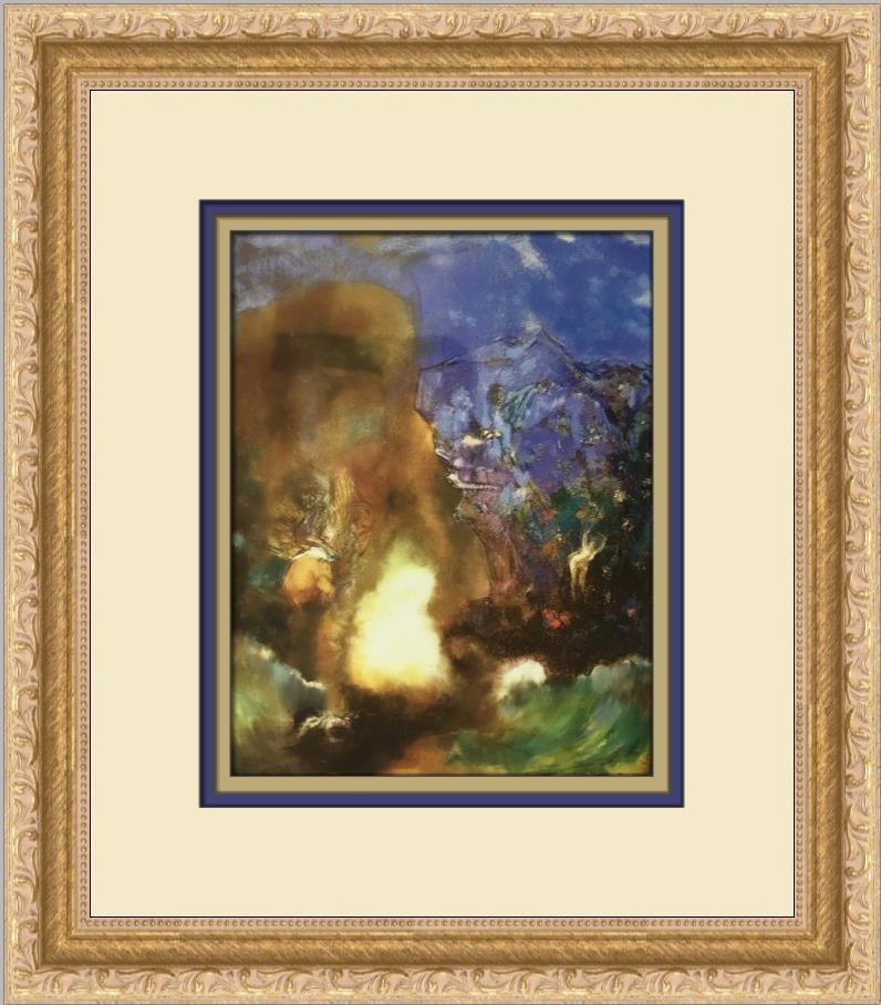 Odilon Redon Roger and Angelica Custom Framed Lithograph Art Print (1 of 2)