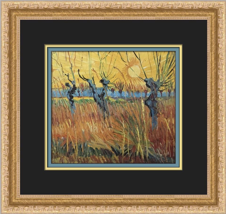 Vincent Van Gogh Pollard Willows Framed Print 14x14 Expressionism (1 of 2)