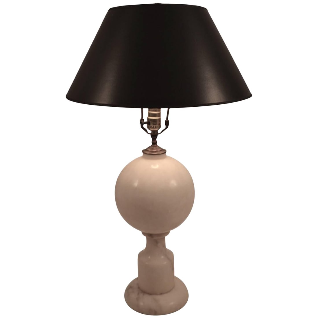 Elegant Italian Marble Lamp 30 Inch Bold Ball Design (1 of 8)