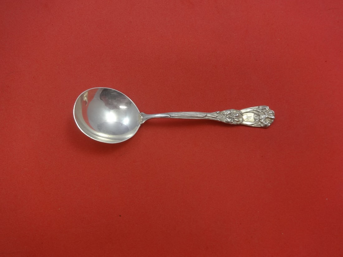 Durgin-Gorham Iris Sterling Silver Bouillon Soup Spoon 5.5" (1 of 1)