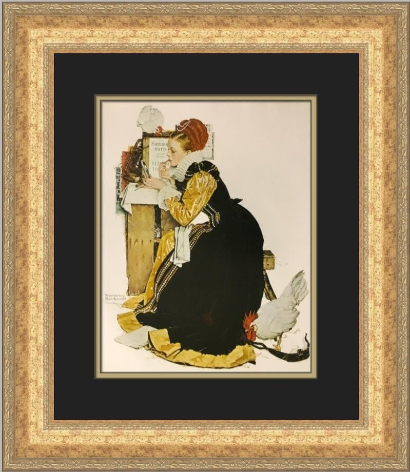 Norman Rockwell Summer Stock Custom Framed Print 20x18: Norman Rockwell Summer Stock Custom Framed Print 20x18 This stunning custom framed print, titled "Summer Stock" by renowned artist Norman Rockwell, captures the essence of summer through the lens of p