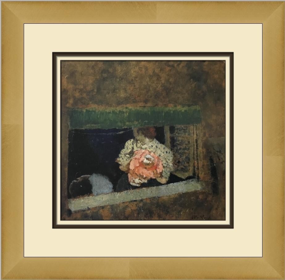 Edouard Vuillard Woman at the Window Custom Framed Print 15in x 15in Impressionism Art (1 of 2)