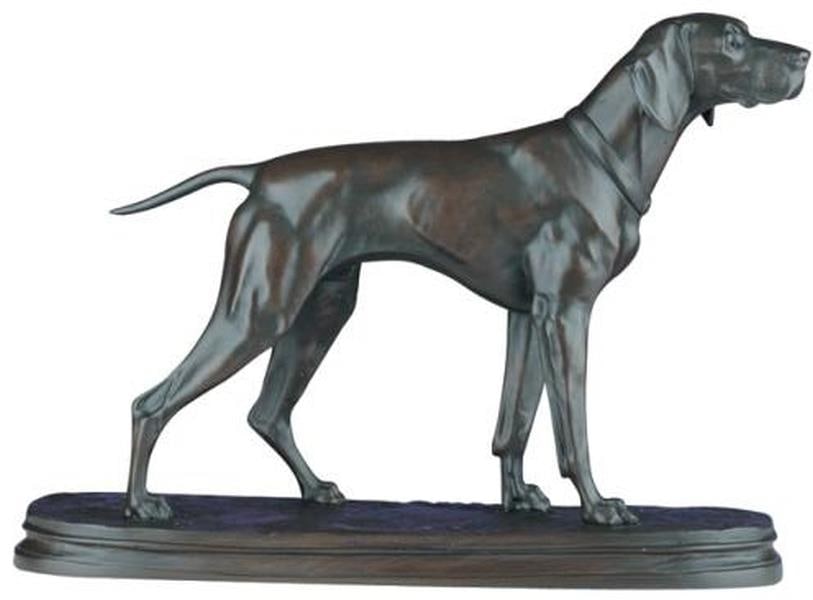 Hand-Cast Ebony English Pointer Resin Statue Lodge Style (1 of 1)