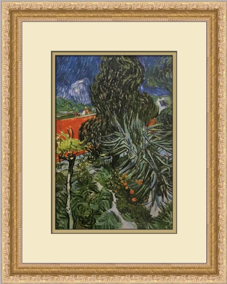 Vincent Van Gogh Doctor Gachet's Garden Custom Framed Print 16x13: Vincent Van Gogh Doctor Gachet's Garden Custom Framed Print 16x13 This exquisite custom framed print features Vincent Van Gogh's renowned artwork, "Doctor Gachet's Garden." The print showcases a beaut