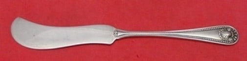 Whiting Bead Pattern Sterling Silver Butter Spreader 5.5 Inch: Whiting Bead Pattern Sterling Silver Butter Spreader 5.5 Inch This exquisite butter spreader features a narrow, flat handle designed in the classic Bead pattern by Whiting, a renowned maker of sterlin