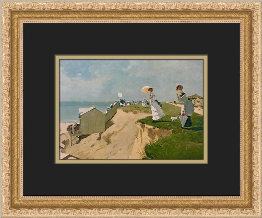 Winslow Homer Long Branch Custom Framed Print 12 x 14 Art: Winslow Homer Long Branch Custom Framed Print 12 x 14 Art This exquisite custom framed print features the iconic artwork "Long Branch" by renowned artist Winslow Homer. Measuring 12" x 14" overall, th