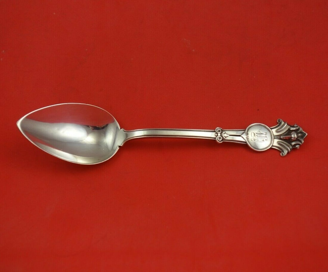 Wendt Rams Head Sterling Silver Teaspoon 5 7/8 inch Heirloom Flatware: Wendt Rams Head Sterling Silver Teaspoon 5 7/8 inch Heirloom Flatware This exquisite Rams Head teaspoon, crafted by Wendt, showcases the timeless elegance of sterling silver flatware. Measuring 5 7/8