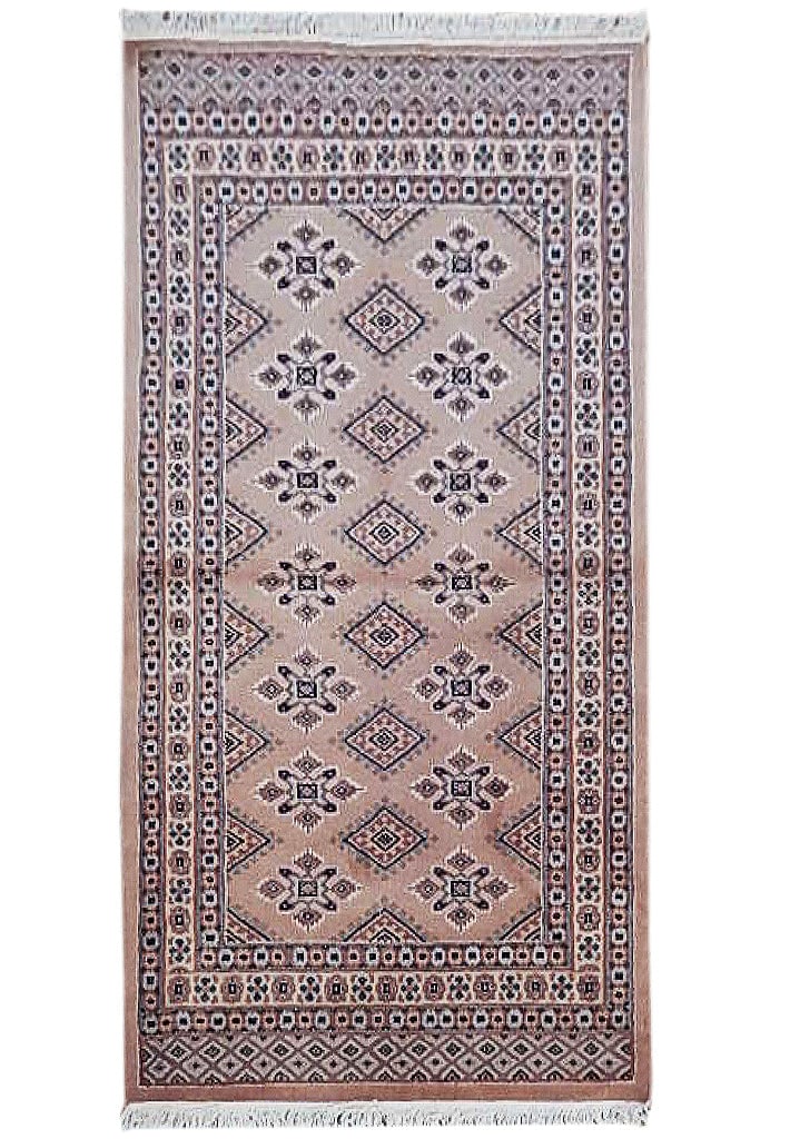 Ivory 2.8 x 4.2 Jaldar Hand-Knotted Bokhara Area Rug: Ivory 2.8 x 4.2 Jaldar Hand-Knotted Bokhara Area Rug Free continental US Shipping Elevate your living space with this exquisite 2.8 x 4.2 Jaldar Hand-knotted Bokhara Area Rug. Crafted with meticulous