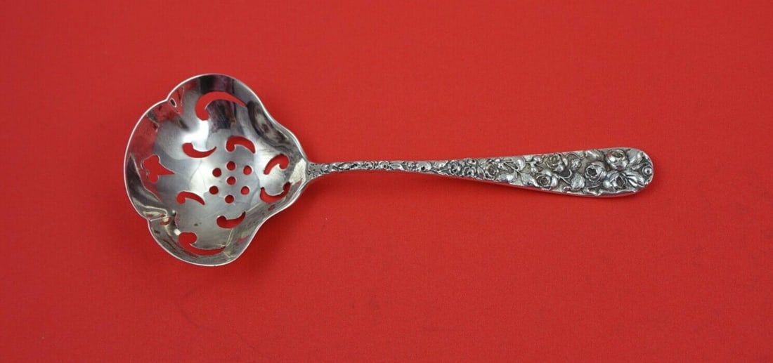 Schofield Baltimore Rose Sterling Silver Sugar Sifter 6 1/8 inches: Schofield Baltimore Rose Sterling Silver Sugar Sifter 6 1/8 inches This exquisite sugar sifter from the Baltimore Rose pattern by Schofield is a remarkable addition to any collection. Crafted from hig