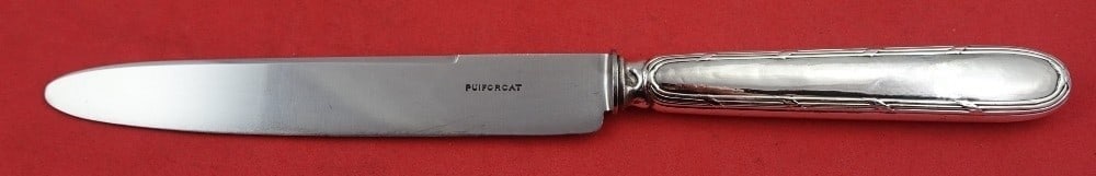 Puiforcat Bougainville French Sterling Silver Dinner Knife 10 1/4": Puiforcat Bougainville French Sterling Silver Dinner Knife 10 1/4" This exquisite Bougainville dinner knife by Puiforcat showcases the elegance of French craftsmanship. Made from sterling silver, this