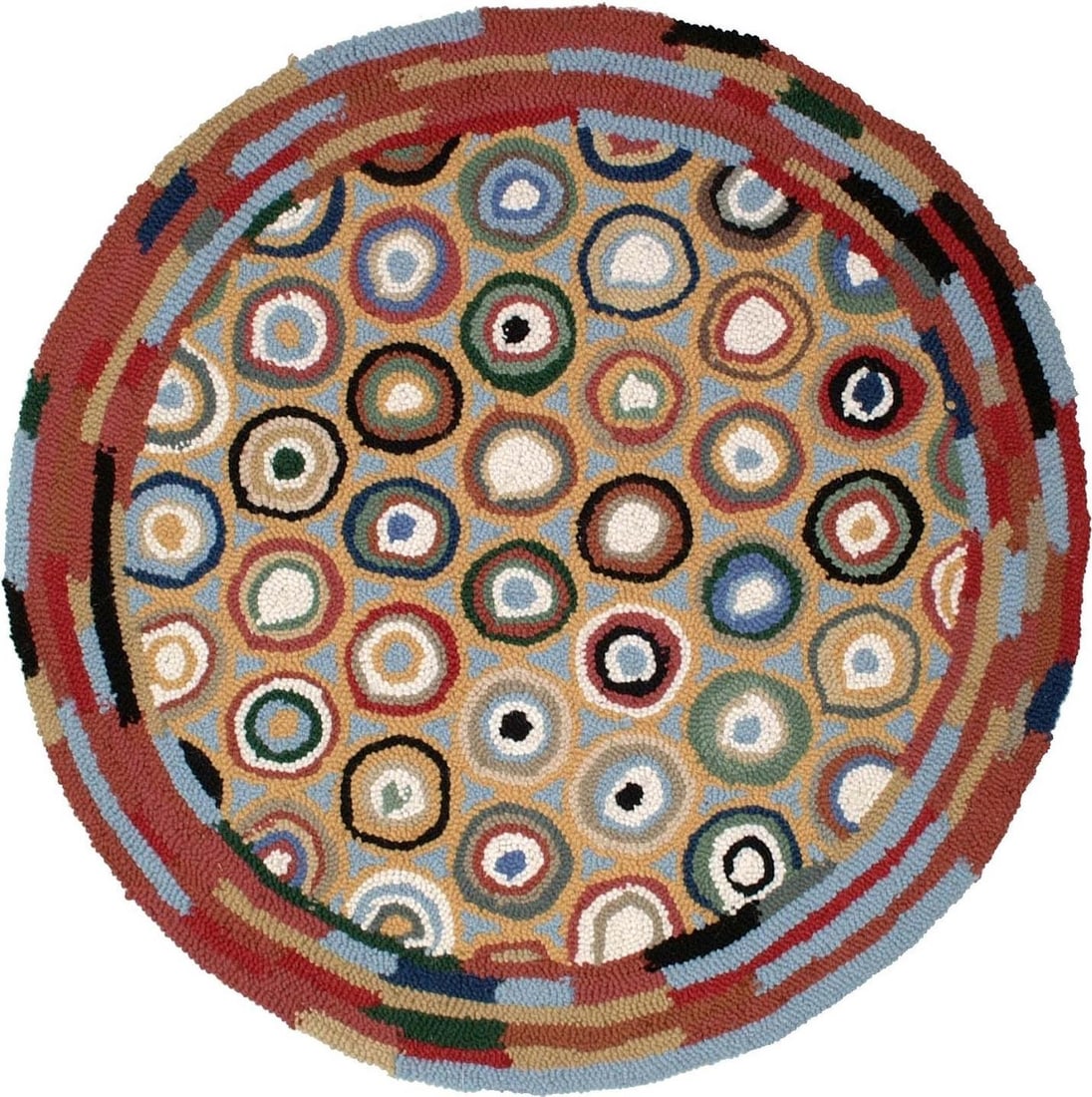 Luxurious Hand-Hooked Blue Wool Rug 3x5 Early American Style: Luxurious Hand-Hooked Blue Wool Rug 3x5 Early American Style Enhance your living space with this luxurious blue wool rug, designed to complement any home decor. This hand-hooked rug features a rich bl