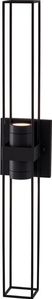 Kalco Eames Matte Black LED Outdoor Sconce 30H Dimmable: Kalco Eames Matte Black LED Outdoor Sconce 30H Dimmable Illuminate your outdoor spaces with the Eames Black LED Sconce, featuring a sleek and modern design that enhances any exterior setting. This ext