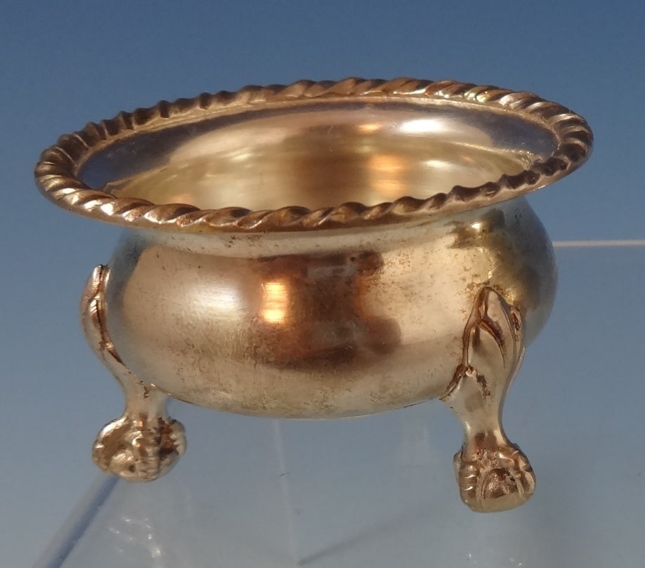 Footed .800 Silver Salt Cellar San Marco Pattern by Zaramella Argenti (1 of 4)