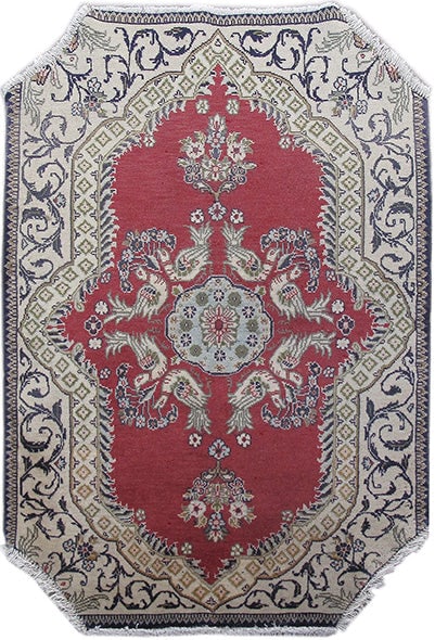 2'3" x 3'3" Red Persian Shahreza Handmade Wool Rug: 2'3" x 3'3" Red Persian Shahreza Handmade Wool Rug Free continental US Shipping Enhance your living space with this exquisite 2.3 x 3.3 Red Persian Lightweight Handmade Shahreza Rug, meticulously craf
