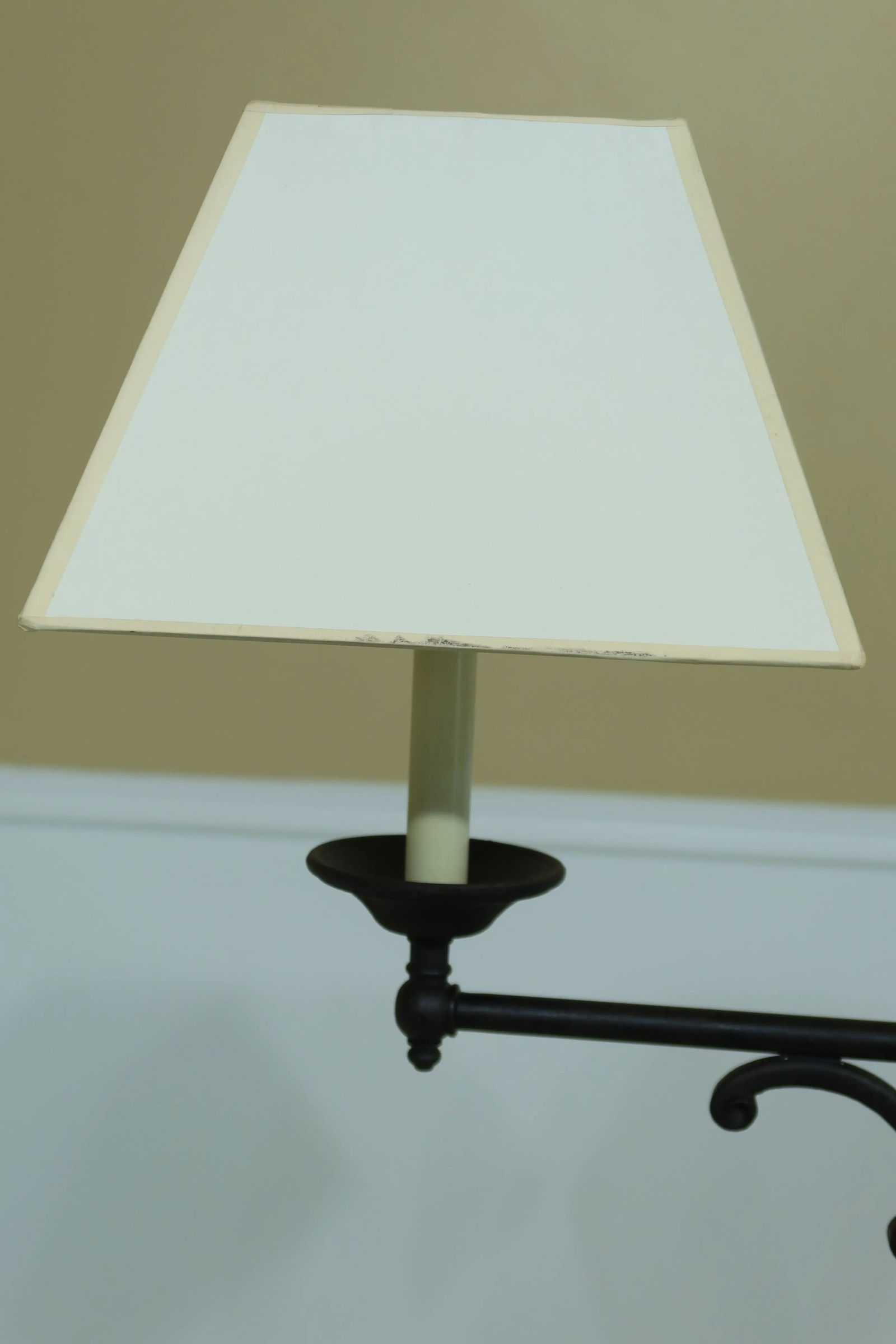 Rustic Iron 2 Arm Floor Lamp with Scroll Work - 3