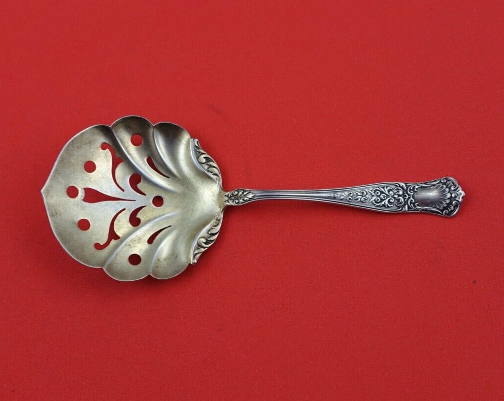 Gorham Maryland Sterling Silver Nut Spoon with Gold Wash 4.5" (1 of 2)