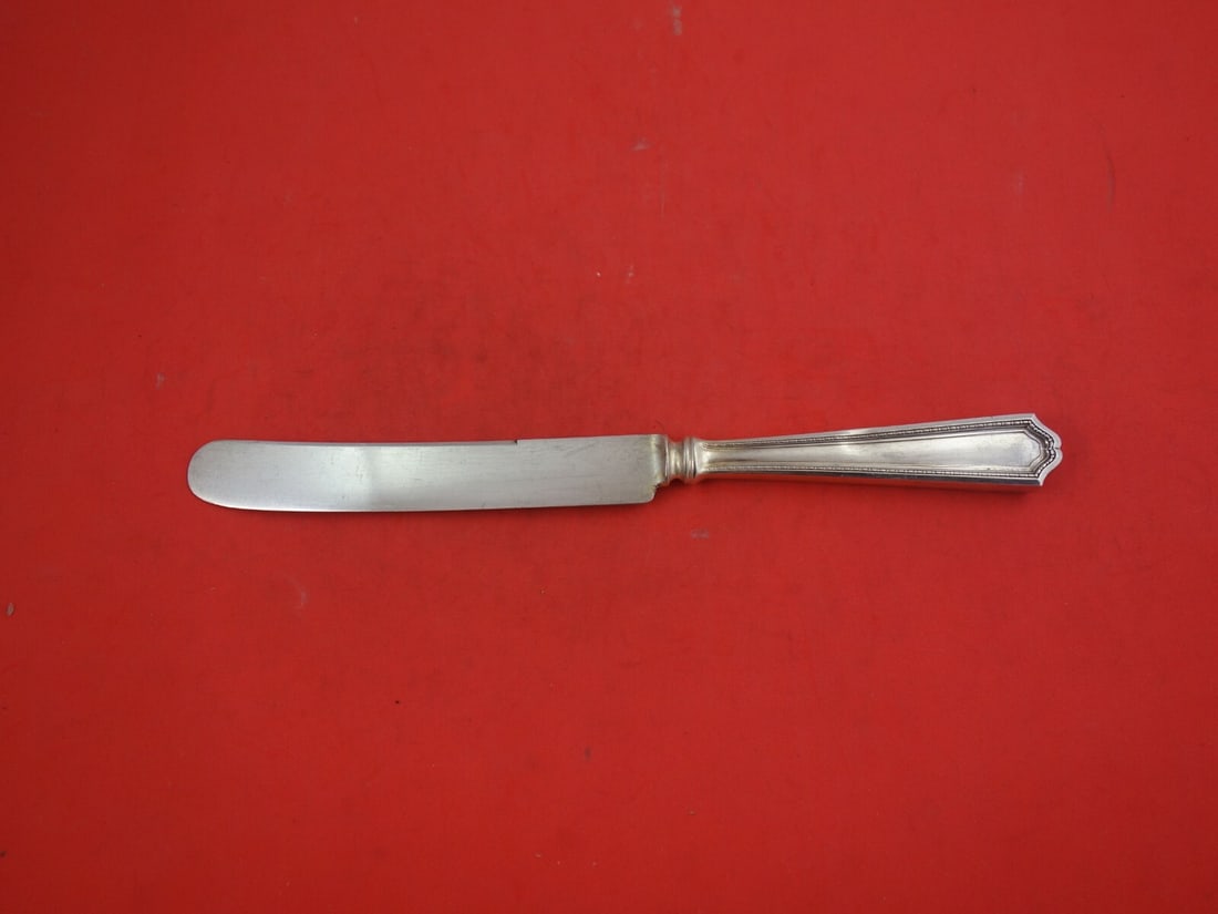 Gorham Roanoke Sterling Silver Dinner Knife Blunt Silverplate Blade 9 5/8in (1 of 2)