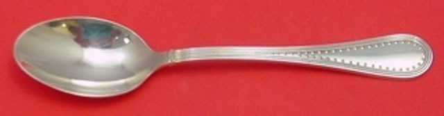 Vera Wang Grosgrain Sterling Silver Teaspoon 6 1/8 Vintage Flatware: Vera Wang Grosgrain Sterling Silver Teaspoon 6 1/8 Vintage Flatware This exquisite sterling silver teaspoon is part of the Grosgrain pattern by Vera Wang, showcasing timeless elegance and craftsmanshi